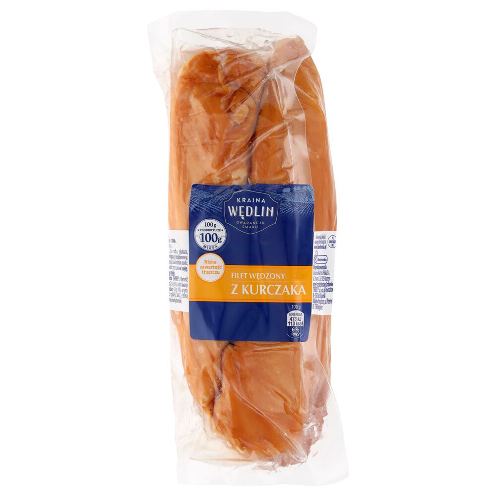 Kraina Wędlin Filet wędzony z kurczaka opak. ok. 400 g. /100g